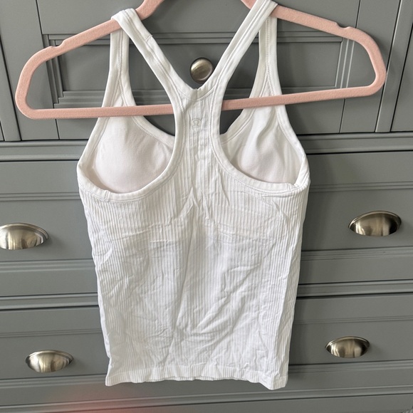 lululemon athletica White Ribbed Racerback Tank - Picture 2 of 4
